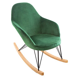 Atmosphera, Createur D'Interieur Rocking chair en velours Ewan - Vert