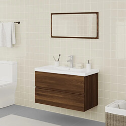 vidaXL Meubles de salle de bain Chêne marron Bois d'ingénierie