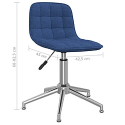 Acheter vidaXL Chaises pivotantes à manger lot de 2 bleu tissu