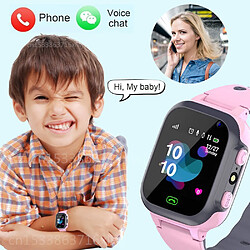 Universal Montres intelligentes pour enfants SOS Montres mobiles Montres intelligentes pour cartes SIM Photos Imperméables IP67 Montres pour enfants (bleues) pas cher