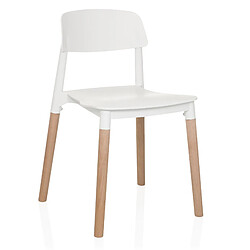 Chaise de salle à manger / chaise visiteur SCANDI E blanc hjh LIVING