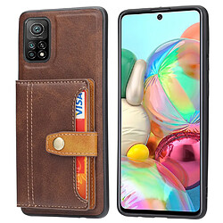 Coque en TPU + PU avec béquille, marron pour votre Xiaomi Redmi Note 11 Pro 4G (MediaTek)/Note 11 Pro 5G (Qualcomm)