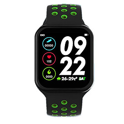 Universal Montres intelligentes Femmes Hommes Fréquence cardiaque Pression artérielle Montres intelligentes IOS Téléphones mobiles Montres intelligentes (F9 Noir Vert) 