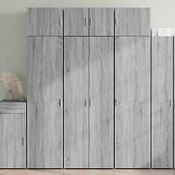 vidaXL Buffet haut sonoma gris 70x42,5x185 cm bois d'ingénierie