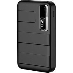 SANAG Stock Batterie Externe Charge Rapide 5000Mah Batterie Sans Fil 3 Sorties Usb Type C Port Usb C Charge Rapide Pd 10W Power Bank Avec Écran Led Pour Iphone, Samsung (Noir)