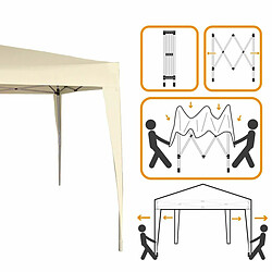 Avis Tonnelle Aktive 300 x 240 x 300 cm Acier Crème Plastique