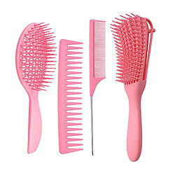 4x Peignes De Brosse De Coiffeur En Plastique De Coiffure De Salon Pour Cheveux Longs Noirs