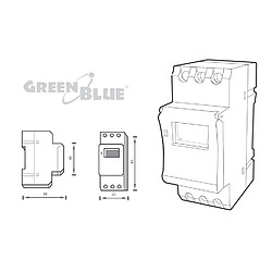 Programmateur interrupteur minuterie numérique pour rail DIN GreenBlue GB104