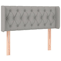 Maison Chic Tête de lit scandinave avec oreilles,meuble de chambre Gris clair 93x16x78/88 cm Tissu -MN49407