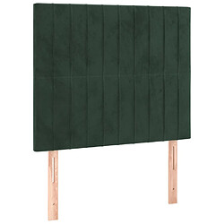 Maison Chic Lot de 2 Têtes de lit design pour chambre - Décoration de lit Vert foncé 100x5x78/88 cm Velours -MN13271