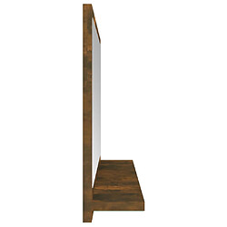 Avis vidaXL Miroir de bain Chêne fumé 40x10,5x37 cm Bois d'ingénierie