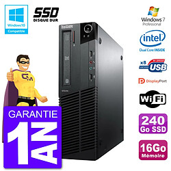 PC Lenovo ThinkCentre M82 SFF G640 RAM 16Go SSD 240Go Graveur DVD Wifi W7 - Occasion