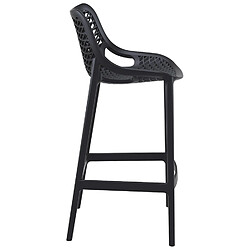 Acheter Alterego Tabouret de jardin 'BROZER' noir en matière plastique