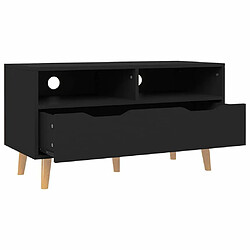 Acheter Maison Chic Meuble TV scandinave - Banc TV pour salon noir 90x40x48,5 cm bois d'ingénierie -MN48419