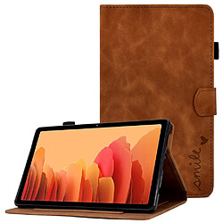 Etui en PU avec support et porte-cartes pour votre Samsung Galaxy Tab A7 10.4 (2020) T500 - marron