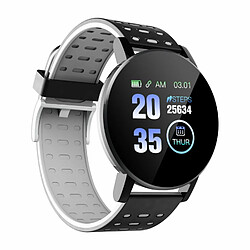 Montre intelligente et ajustée iWear M9 ronde avec Full Touch 1,3'' IPS Contrôle multimédia / HR / Tension artérielle / Social Noir