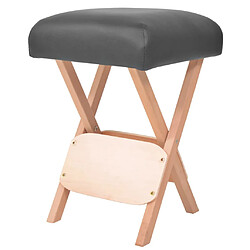 vidaXL Tabouret de massage pliant siège 12 cm d'épaisseur 2 traversins