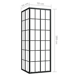 vidaXL Cabine de douche ESG 70x70x180 cm pas cher