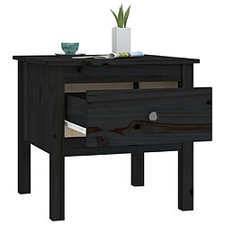 Maison Chic Table d'appoint | Table Basse Noir 50x50x49 cm Bois massif de pin -GKD89772 pas cher