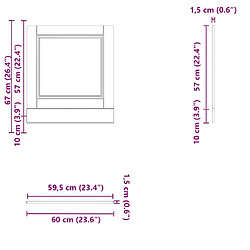 Acheter vidaXL Panneau de lave-vaisselle Porto sonoma gris 60x1,5x67 cm