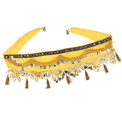 Acheter paillettes de danse du ventre hanche foulard femme jupe avec des pièces d'or jaune