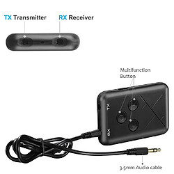 Avis Wewoo Transmetteur sans fil JDEX-TX10 Adaptateur de récepteur et d'émetteur audio Bluetooth 4.2 2 en 1 de 3,5 mm