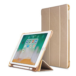 Etui en PU pliable or pour votre Apple iPad 9.7 2018/iPad 9.7 2017/iPad Air/iPad Air 2/iPad Pro 9.7