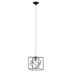 Brilliant (Lighting) TYCHO-Suspension Métal Cubique 25cm Noir Brilliant