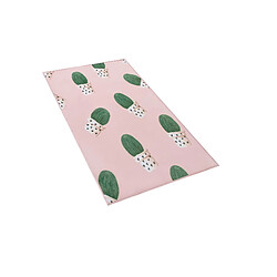 Beliani Tapis rose 80 x 150 cm avec cactus ELDIVAN