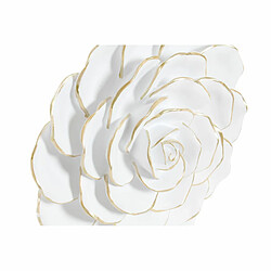 Décoration murale DKD Home Decor Fleur Résine (2 pcs) (32 x 8 x 32 cm)