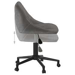 Acheter vidaXL Chaise pivotante de salle à manger Gris foncé Velours