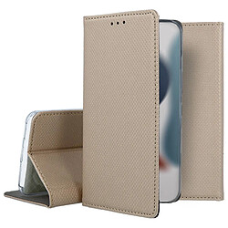 Htdmobiles Housse pour Apple iPhone 15 Plus - etui coque pochette portefeuille + film ecran - OR MAGNET