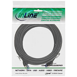 Câble de raccordement rond InLine® Slim U / FTP Cat.6A noir 7.5m