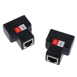 Acheter Adaptateur Répartiteur RJ45 2 Pièces 1 à 2 Ports Doubles Femelles Noir