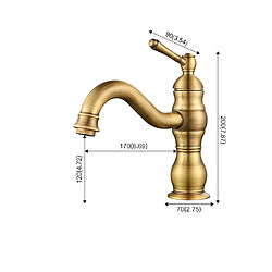 Acheter Robinet de Lavabo Rétro, Robinet Salle de Bain en Laiton Bronzé