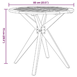 vidaXL Ensemble à manger de jardin 3 pcs Bois d'acacia solide pas cher