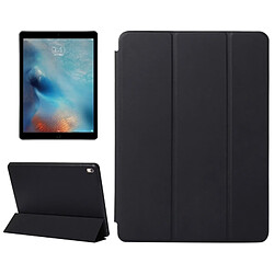 Wewoo Smart Cover noir pour iPad Pro 9,7 pouces Housse en cuir de couleur unie à rabat horizontal avec support à trois rabats et fonction réveil / veille