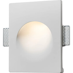 KNIGHTSBRIDGE Applique murale encastrable ronde en plâtre GU10 Blanc 230V IP20 35W