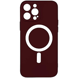 Avizar Coque MagSafe pour iPhone 14 Pro Max Soft Touch Mate Bords Surélevés Bordeaux