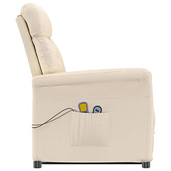 Acheter vidaXL Fauteuil électrique de massage Beige microfibre