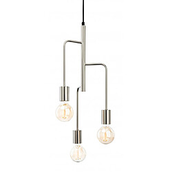 Luminaire Center Suspension Roxy, acier brossé