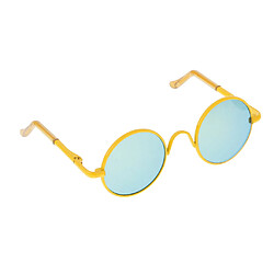 paire retro lunettes hippie lunettes rondes pour 1/6 blythe poupées jaune pas cher