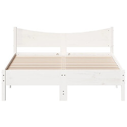 Acheter Vidaxl Cadre de lit Blanc 120x190 cm Bois de pin massif