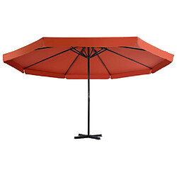 vidaXL Parasol de jardin avec base portable terre cuite