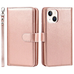 Etui en PU antichoc or rose pour votre iPhone 13 mini 5.4 pouces