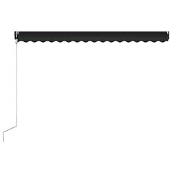 Acheter vidaXL Auvent rétractable capteur de vent et LED 400x300cm Anthracite