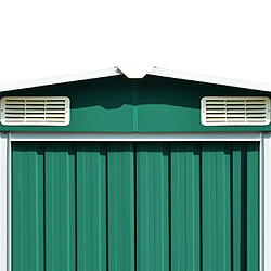 Acheter Helloshop26 Abri de jardin cabane cabanon maison de stockage remise extérieur hangar outils robuste 257 x 990 x 181 cm acier galvanisé vert 02_0022374