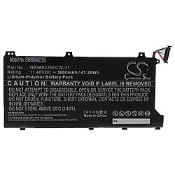 vhbw Batterie compatible avec Honor MagicBook 15 4500U ordinateur portable (3600mAh, 11,46V, Li-polymère)