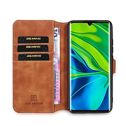 Acheter Dg.Ming Etui en PU + TPU style rétro avec support marron pour votre Xiaomi Mi Note 10/Note 10 Pro