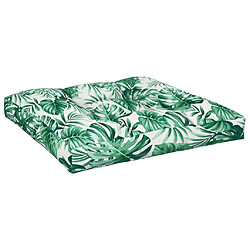 Avis vidaXL Coussins de palette lot de 2 motif de feuilles tissu